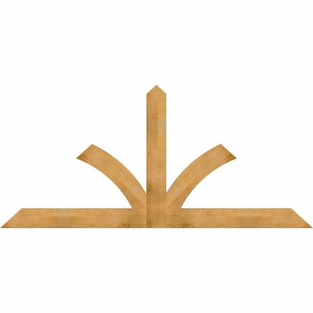 Ekena Millwork Richland Rough Sawn Timber Gable Bracket, Western Red Cedar, 96"W x 44"H x 2"D x 6"F, 11/12 Pitch GBW096X44X0206RIC00RWR